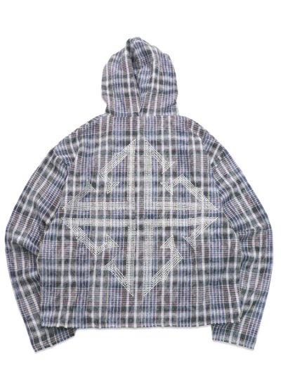 画像2: 【送料無料】GUAPI BLUE SKELETON HALF ZIP HOODIE