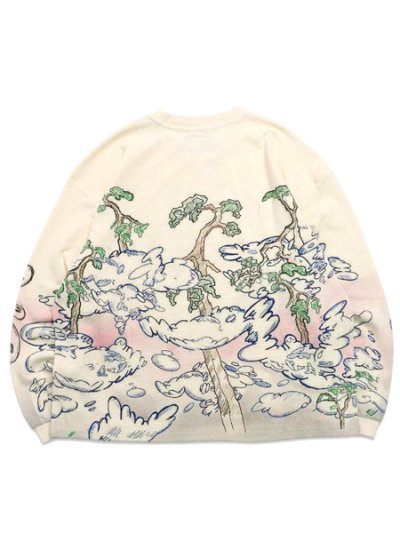 画像2: 【送料無料】WNTD APPAREL PEN SKETCH THERMAL LS TEE