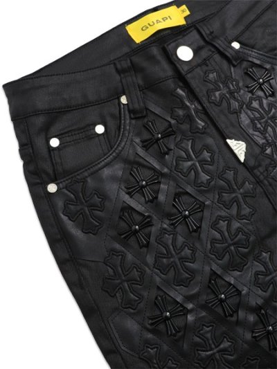 画像3: 【送料無料】GUAPI ALL BLACK RELIC WAXED DENIM V2