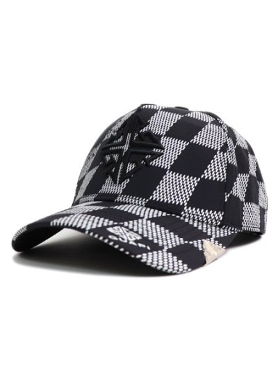 画像1: 【送料無料】GUAPI OBSIDIAN BLACK CHECKERBOARD CAP