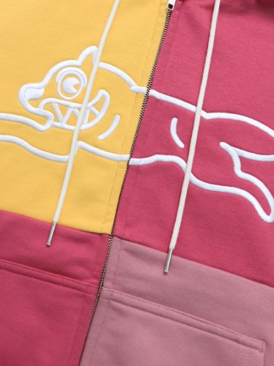 画像3: 【送料無料】ICECREAM EMBROIDEREY LOGO CRAZY COTTON ZIP UP HOODIE MIX2