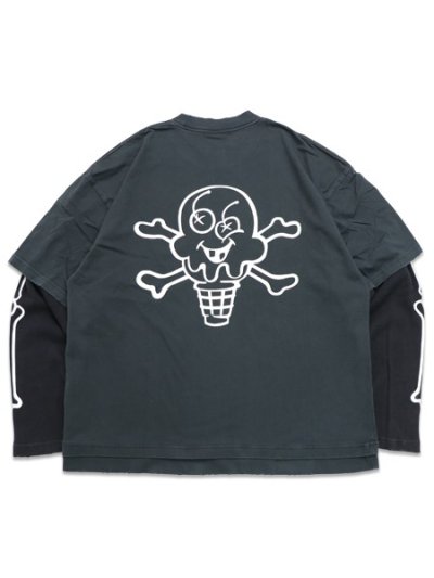 画像2: 【送料無料】ICECREAM BONES WASHED LS TEE JET SET