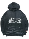 【送料無料】ICECREAM STAPLE WASHED RIVET HOODIE JET SET