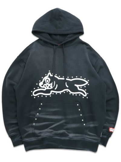 画像1: 【送料無料】ICECREAM STAPLE WASHED RIVET HOODIE JET SET