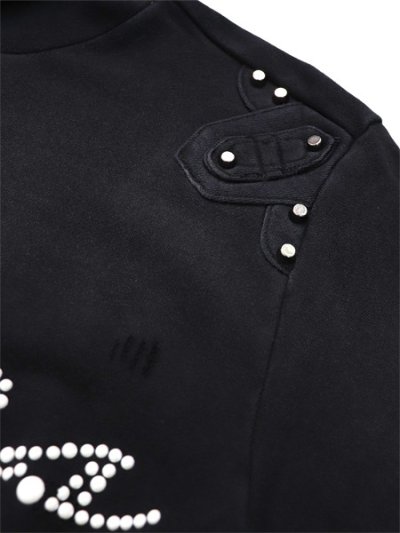 画像4: 【送料無料】COOKIES CLOTHING BLACK PEARL FRENCH TERRY PULLOVER HOODIE BLACK/WHITE