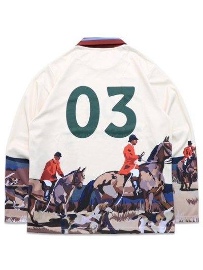 画像2: 【送料無料】BILLIONAIRE BOYS CLUB BB HOUNDS PRINTED SOCCER JERSEY GARDENIA