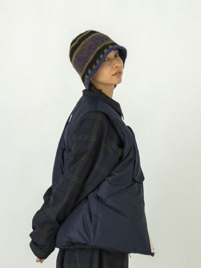 画像3: sublimeroe FINE HAND KNIT HAT BLACK MIX