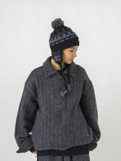画像4: sublimeroe HAND KINT EARFLAP WT BLACK MIX