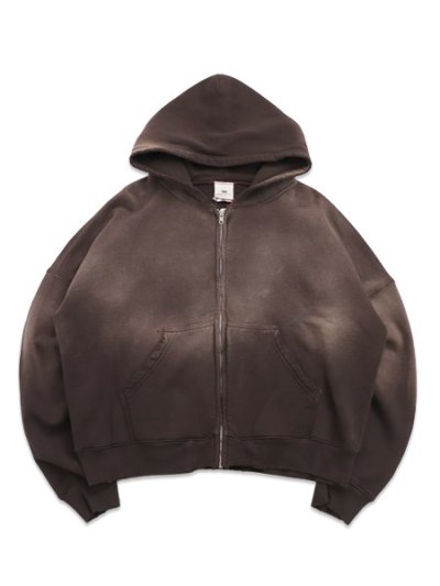 画像1: 【送料無料】MOOJI MOOJI OVERSIZE ZIP UP HOODIE AGED BROWN