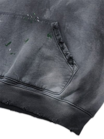 画像4: 【送料無料】MOOJI MOOJI OVERSIZED CROP HOODIE SPLATTER BLACK