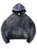 画像1: 【送料無料】MOOJI MOOJI OVERSIZED CROP HOODIE SPLATTER BLACK (1)