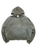 【送料無料】MOOJI MOOJI OVERSIZE ZIP UP HOODIE AGED OLIVE GREEN