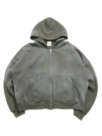 画像1: 【送料無料】MOOJI MOOJI OVERSIZE ZIP UP HOODIE AGED OLIVE GREEN