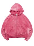 【送料無料】MOOJI MOOJI OVERSIZE ZIP UP HOODIE STREET RED