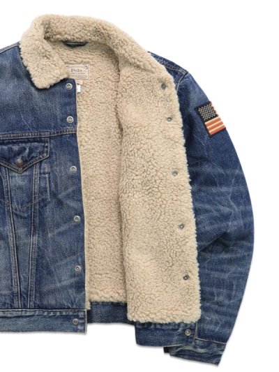 画像6: 【送料無料】POLO RALPH LAUREN FLEECE LINED DENIM TRUCKER JACKET EARLTON