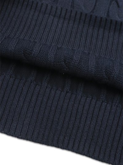 画像5: 【送料無料】POLO RALPH LAUREN CABLE KNIT COTTON CREW SWEATER HUNTER NAVY