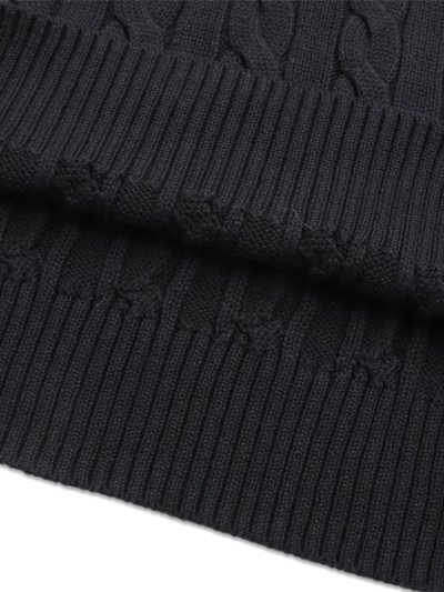 画像5: 【送料無料】POLO RALPH LAUREN CABLE KNIT COTTON CREW SWEATER POLO BLACK