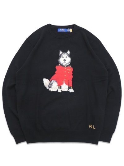 画像1: 【送料無料】POLO RALPH LAUREN DOG INTARSIA CASHMERE SWEATER