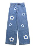 【送料無料】ARKYVE BLUE STAR CROCHET PATCH DENIM
