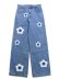 画像1: 【送料無料】ARKYVE BLUE STAR CROCHET PATCH DENIM (1)
