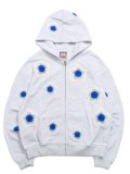 【送料無料】ARKYVE BLUE STAR CROCHET PATCH ZIP HOODIE