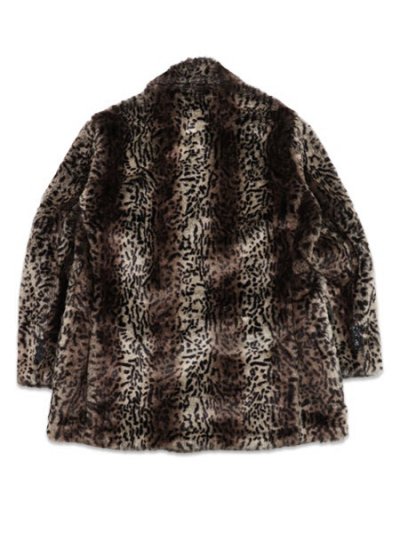 画像2: 【送料無料】SCHOTT LEOPARD FUR CHESTER FIELD COAT