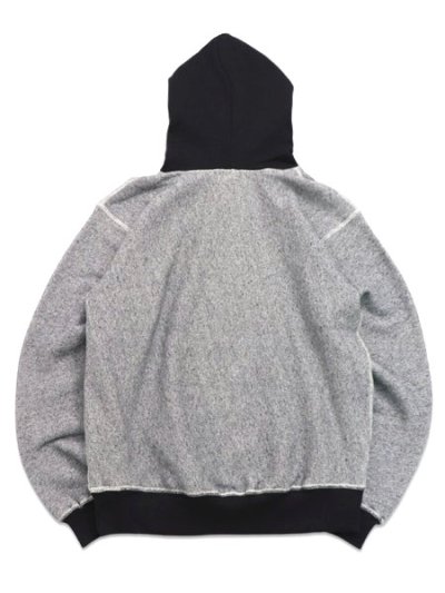 画像2: 【送料無料】SCHOTT SALT AND PEPPER HOODED SWEAT GREY