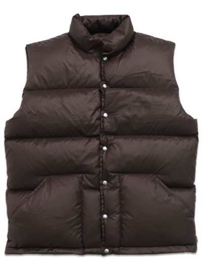 画像1: 【送料無料】WHIMSY SOCKS SMALL SNAP DOWN VEST BROWN