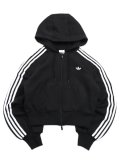 【送料無料】ADIDAS WMNS CROP ZIP HOODIE-BLACK