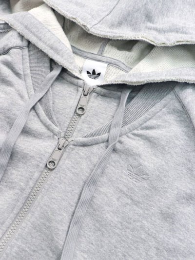 画像3: 【送料無料】ADIDAS WMNS SST DOUBLE FRONT HOODIE-MEDIUM GREY HEATHER