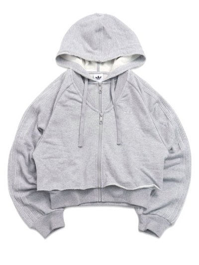 画像1: 【送料無料】ADIDAS WMNS SST DOUBLE FRONT HOODIE-MEDIUM GREY HEATHER
