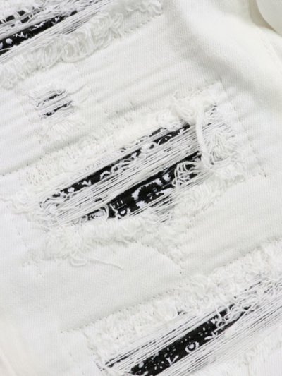 画像7: 【送料無料】mnml X165 PAISLEY STRETCH DENIM WHITE/BLACK