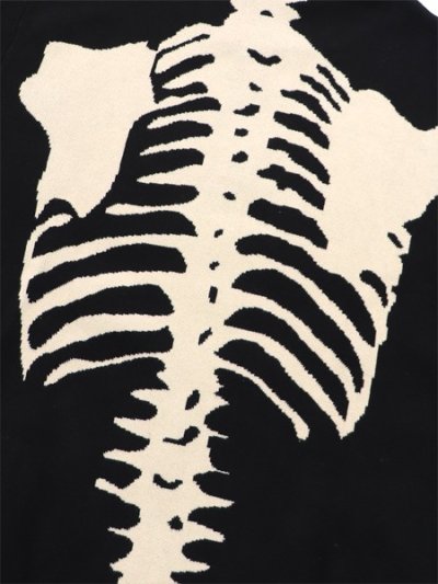 画像8: 【送料無料】VANSON BONE ZIP KNIT HOODIE BLACK/WHITE