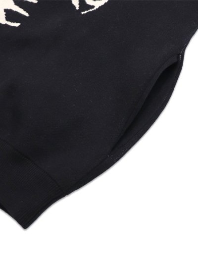 画像4: 【送料無料】VANSON BONE ZIP KNIT HOODIE BLACK/WHITE