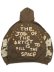 画像1: 【送料無料】RED LETTERS BROWN ARTIST SCATTERED ZIP UP HOODIE (1)