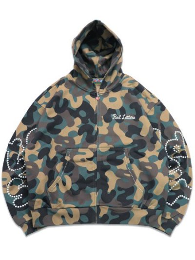 画像1: 【送料無料】RED LETTERS HIDDEN GEM SCATTERED ZIP UP HOODIE