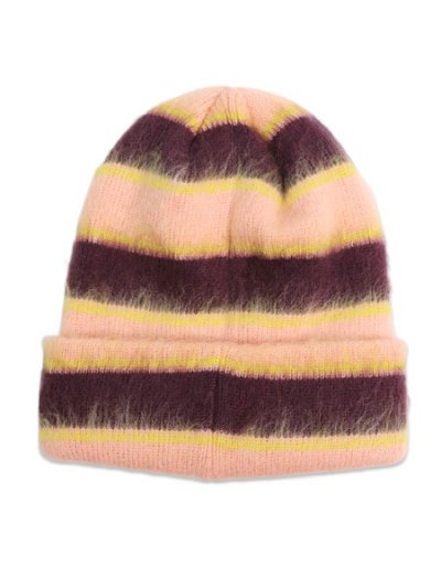 画像2: KANGOL FUZZY STRIPE BEANIE BLACKBERRY
