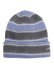 画像1: KANGOL FUZZY STRIPE BEANIE GROUNDING GREY (1)