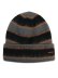 画像1: KANGOL FUZZY STRIPE BEANIE CHARCOAL (1)