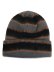 画像2: KANGOL FUZZY STRIPE BEANIE CHARCOAL (2)