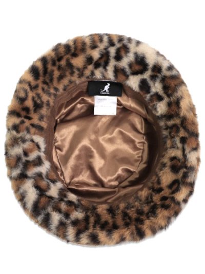 画像4: 【送料無料】KANGOL FAUX FUR BUCKET WARM TAUPE LEOPARD