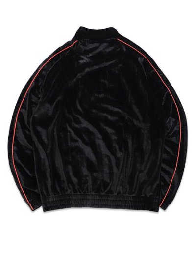 画像2: 【送料無料】PRO CLUB VELOUR TRACK JACKET BLACK/RED