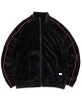 【送料無料】PRO CLUB VELOUR TRACK JACKET BLACK/RED