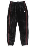 【送料無料】PRO CLUB VELOUR TRACK PANT BLACK/RED