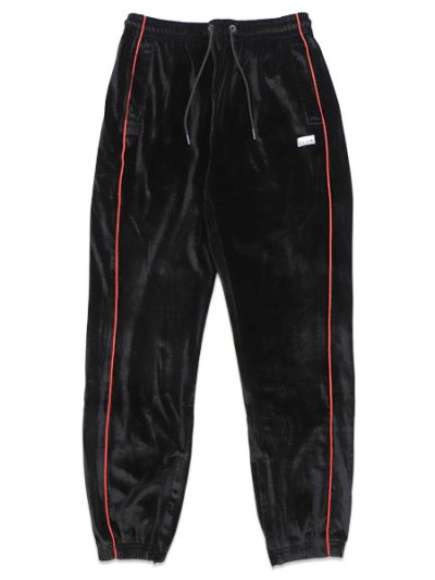 画像1: 【送料無料】PRO CLUB VELOUR TRACK PANT BLACK/RED