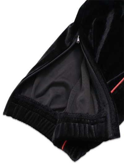 画像7: 【送料無料】PRO CLUB VELOUR TRACK PANT BLACK/RED
