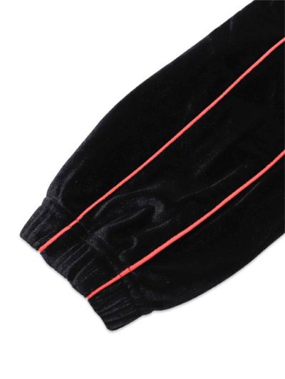 画像6: 【送料無料】PRO CLUB VELOUR TRACK JACKET BLACK/RED