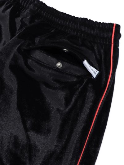 画像4: 【送料無料】PRO CLUB VELOUR TRACK PANT BLACK/RED
