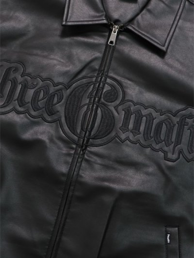 画像3: 【送料無料】HUF THREE 6 MAFIA FAUX LEATHER JACKET