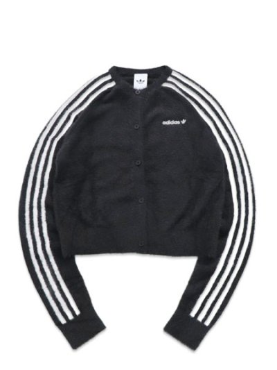 画像1: 【送料無料】ADIDAS WMNS FLUFFY CARDIGAN-BLACK